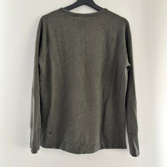 Athleta Sweater Long Sleeve Shirt with Thumb Holes Size Small Heather Green - Picture 3 of 7